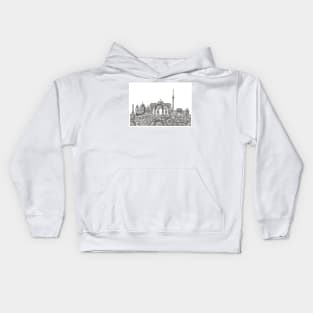 Berlin Skyline Mandala Kids Hoodie